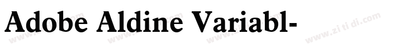 Adobe Aldine Variabl字体转换